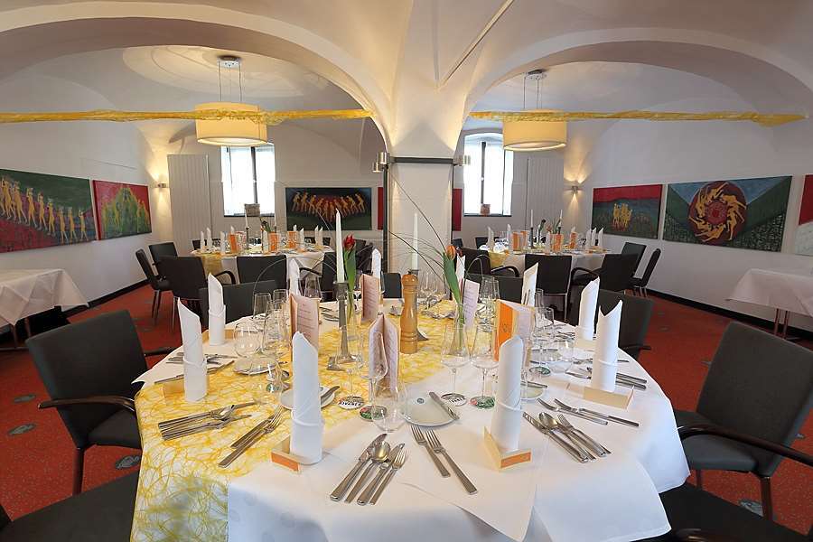 Romantik Hotel Zur Schwane Volkach Restaurant billede